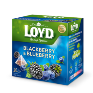 چای کیسه ای هرمی لوید LOYD مدل بلک بری و بلوبری BlackBerry and Blueberry پک 20 تایی