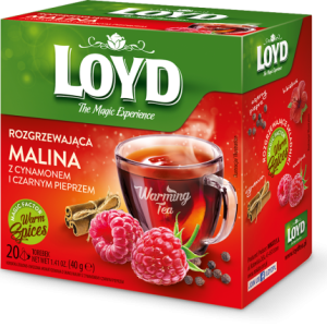 چای کیسه ای هرمی لوید LOYD مدل تمشک گرم warm raspberry پک 20 تایی